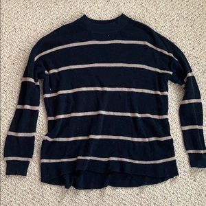 Navy and cream sweater